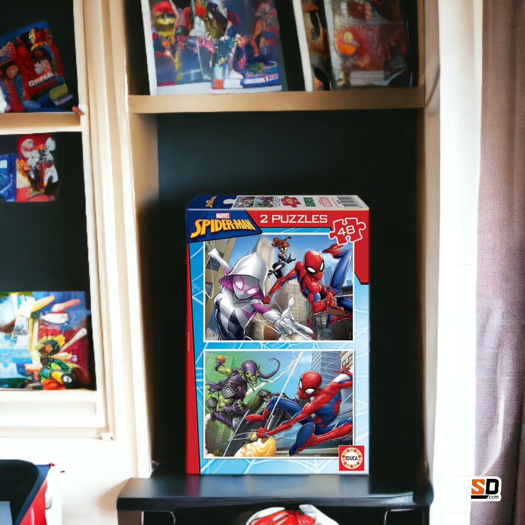 Puzzle - Spiderman - Marvel - 2 puzzles de 48 pièces - Dès 5 ans