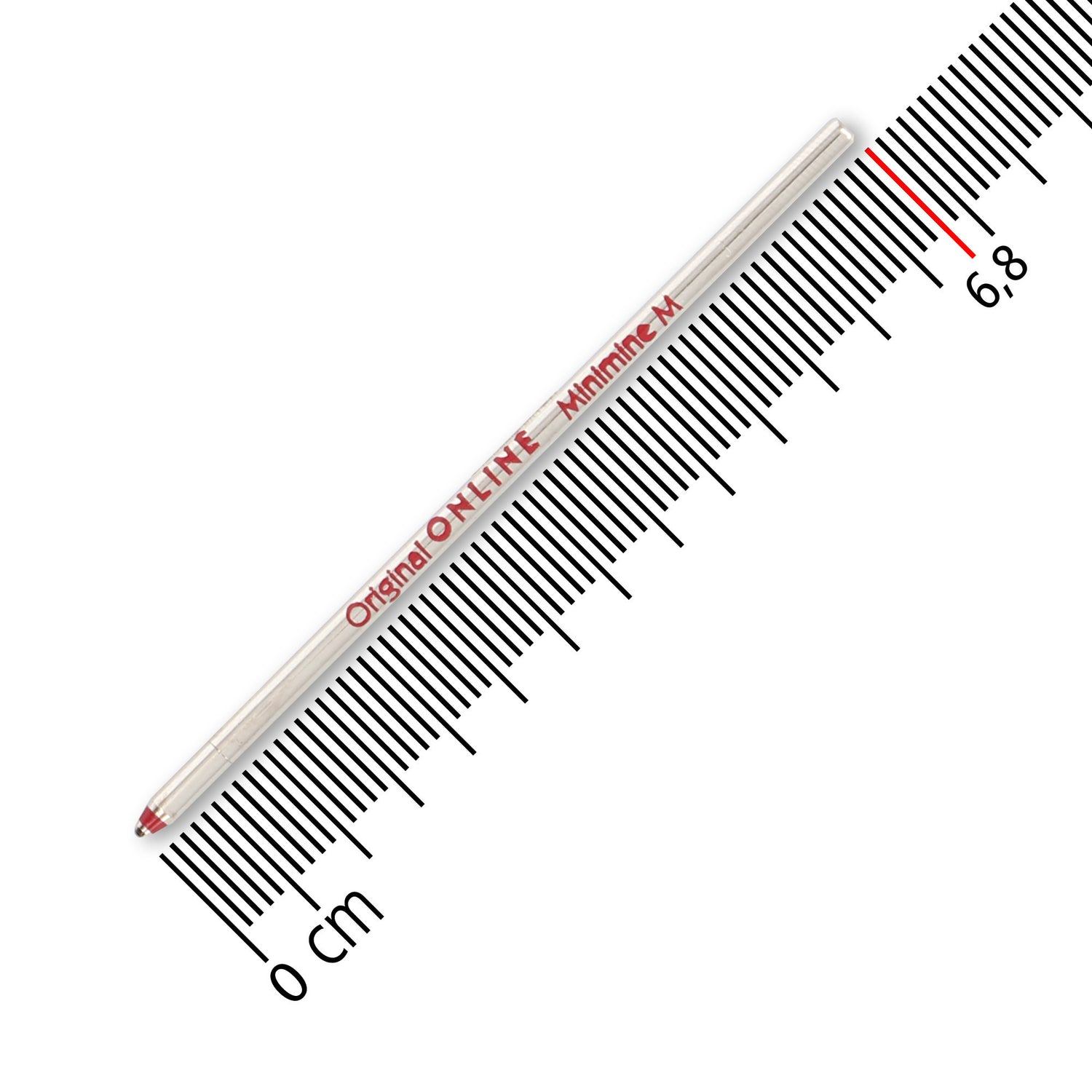 Recharges pour petit stylo à bille - Rouge - 3 pièces - Mine moyenne - ONLINE