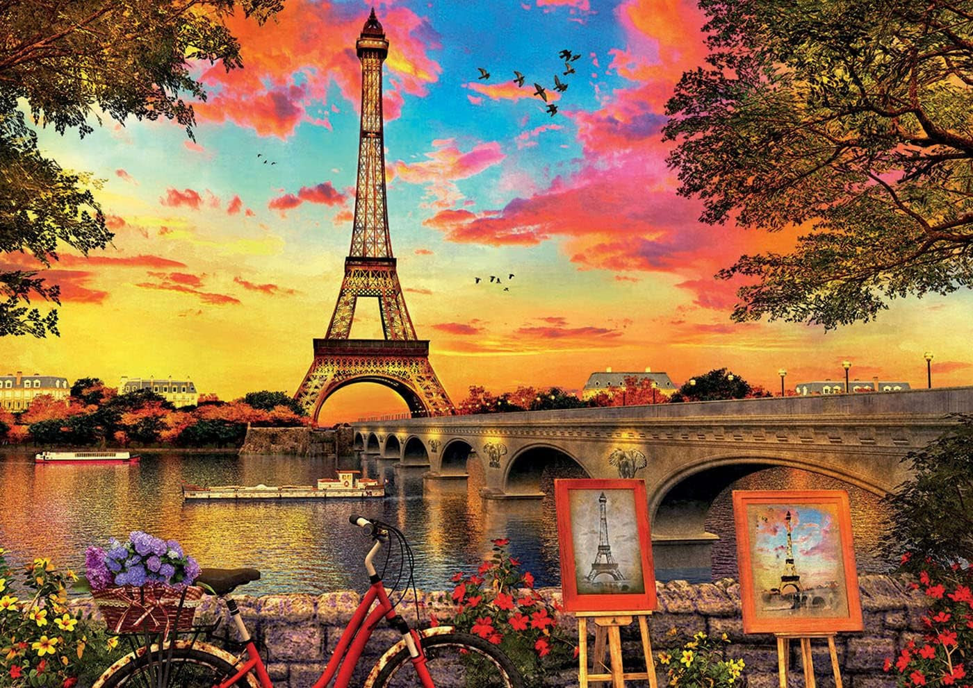 Puzzle - 3000 pièces - Coucher de soleil sur Paris - 120x85cm - Educa