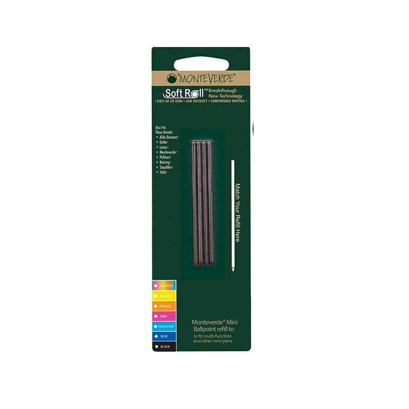 Recharges pour stylo bille - Toutes marques - Bleu - Pointe moyenne - Lot de 4 recharges
