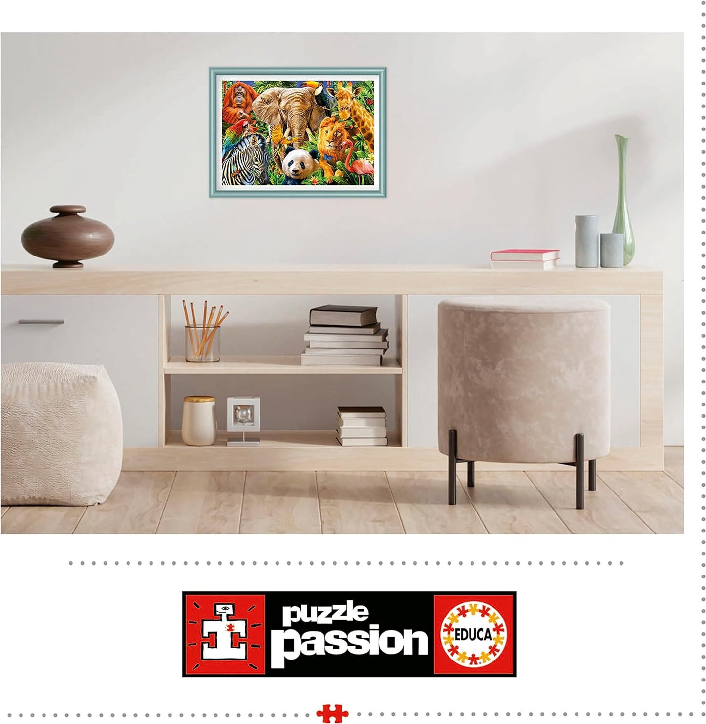 Puzzle - 500 pièces - Les animaux sauvages - 48x34cm - Educa