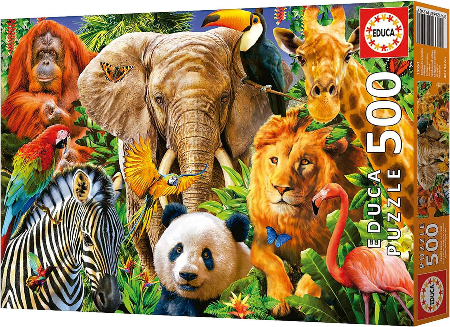 Puzzle - 500 pièces - Les animaux sauvages - 48x34cm - Educa