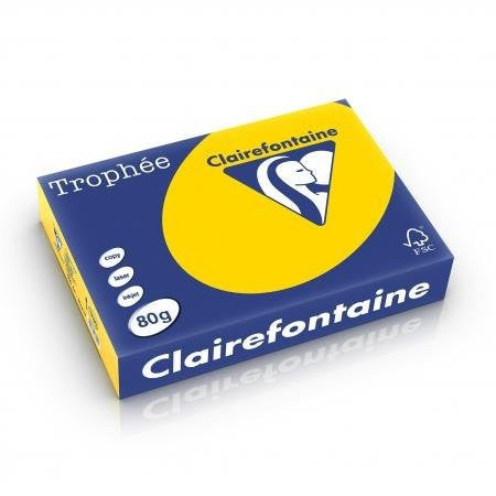 Ramette de papier - A4 - Bouton d'or - 80g - 500 feuilles - Clairefontaine Trophée