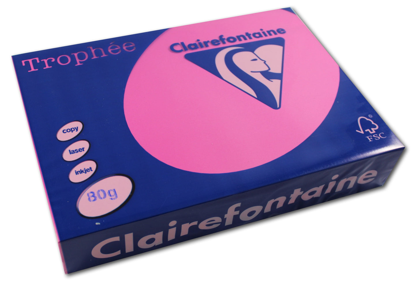 Ramette de papier - A4 - Rose fuschia - 80g - 500 feuilles - Clairefontaine Trophée