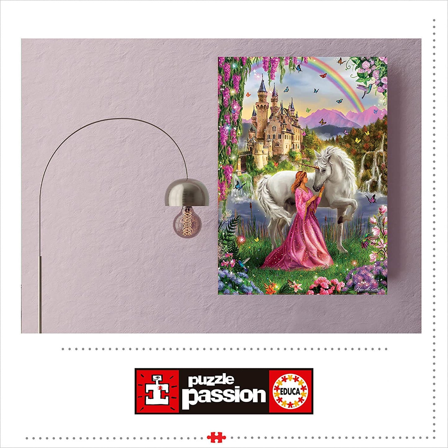 Puzzle - Licorne - Fée - Princesse - Château - 500 pièces - 34x48cm - Educa