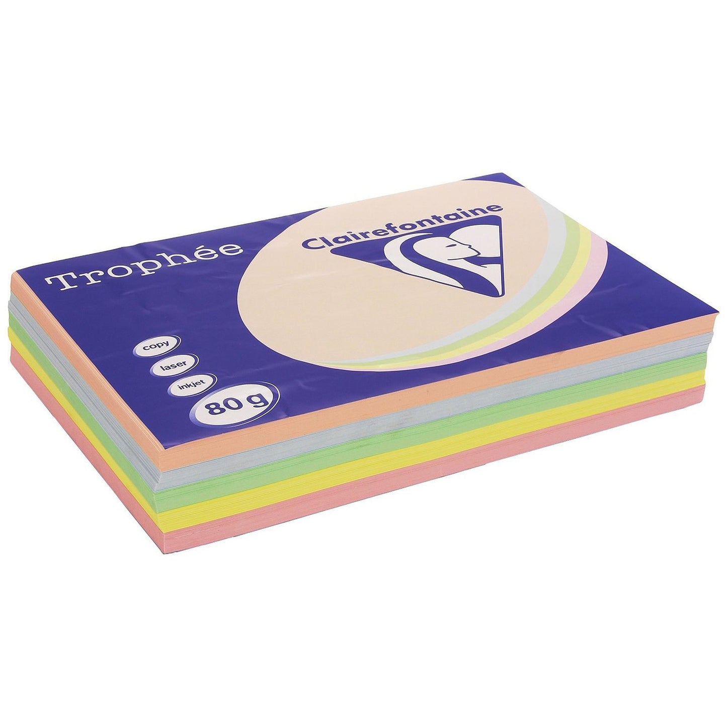 Ramette de papier - A4 - Couleurs pastels - 80g - 500 feuilles - Clairefontaine Trophée