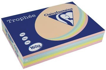 Ramette de papier - A4 - Couleurs pastels - 160g - Impression - 500 feuilles - Clairefontaine Trophée