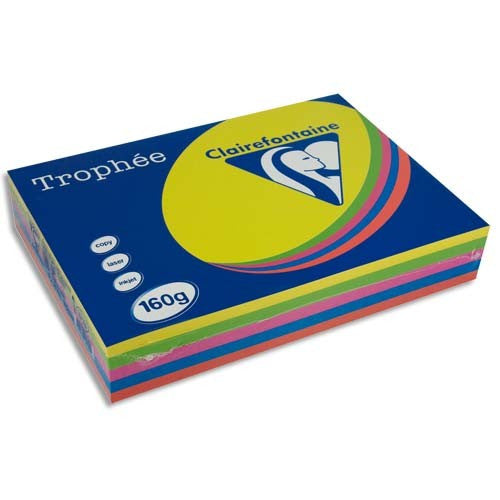 Ramette de papier - A4 - Couleurs vives - 160g - Impression - 250 feuilles - Clairefontaine Trophée