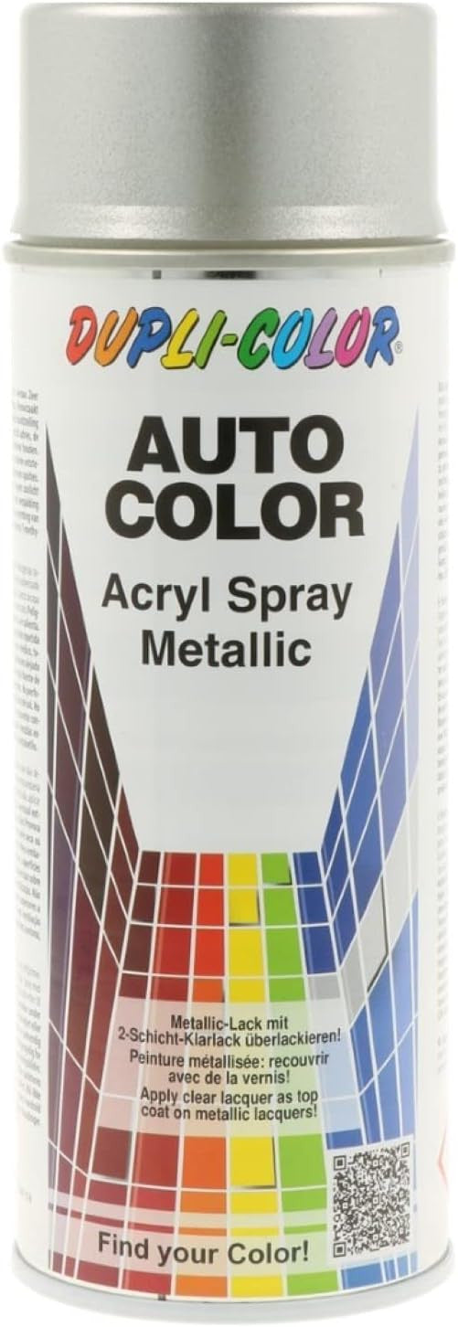 Bombe de peinture acrylique métallisée - Argent - 10-0121 - Duplicolor - 400 ml
