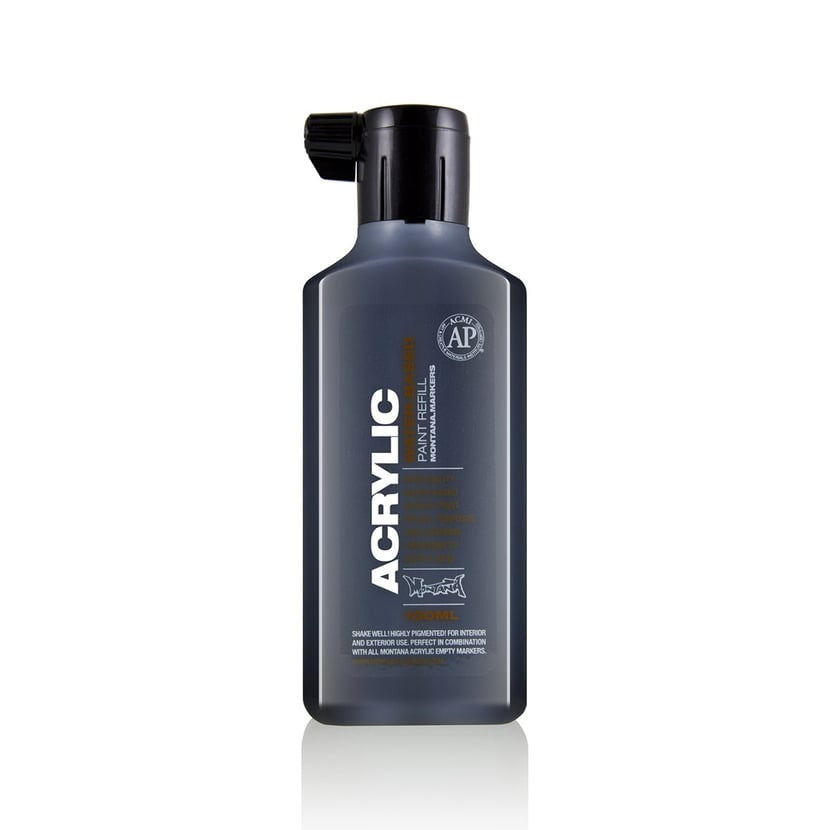 Recharge pour marqueur acrylique - Noir - Montana Cans - Flacon 180ml