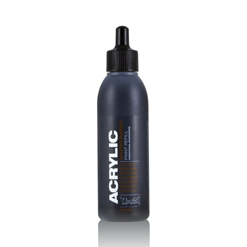 Recharge pour marqueur acrylique - Noir - Montana Cans - Flacon 25ml