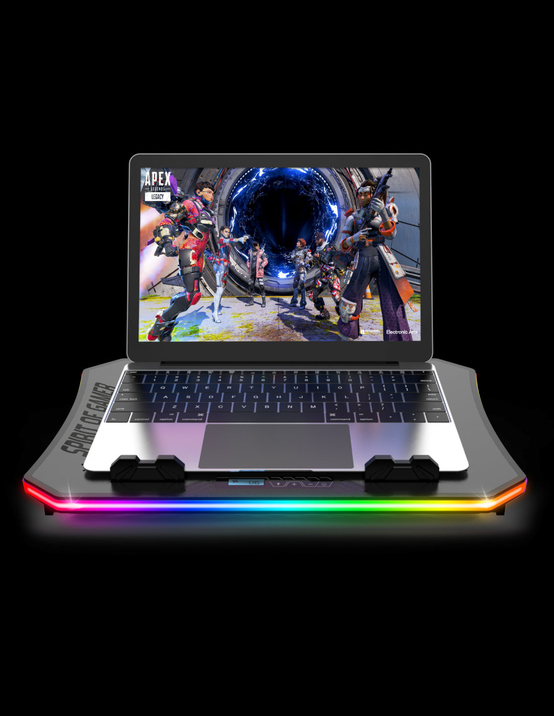 Refroidisseur - Pour ordinateur portable - Compatible de 10 à 17 pouces - Rétroéclairé - Spirit of Gamer - AIRBLADE 1200