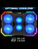 Refroidisseur - Pour ordinateur portable - Compatible de 10 à 17 pouces - Rétroéclairé - Spirit of Gamer - AIRBLADE 700