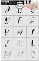Pochoirs - Lettres de l'alphabet - 2 planches - Tous supports - Réutilisable
