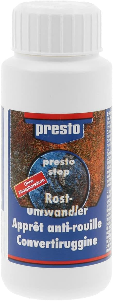 Produit anti rouille - Apprêt - Convertisseur de rouille - Presto - 100ml