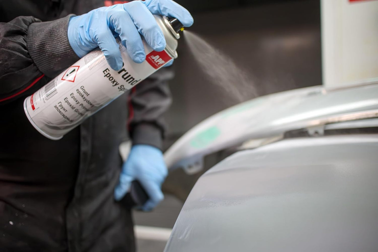 Apprêt - Epoxy - Antirouille - Alu, métal et acier - Gris clair - APP Grund Spray - 500ml