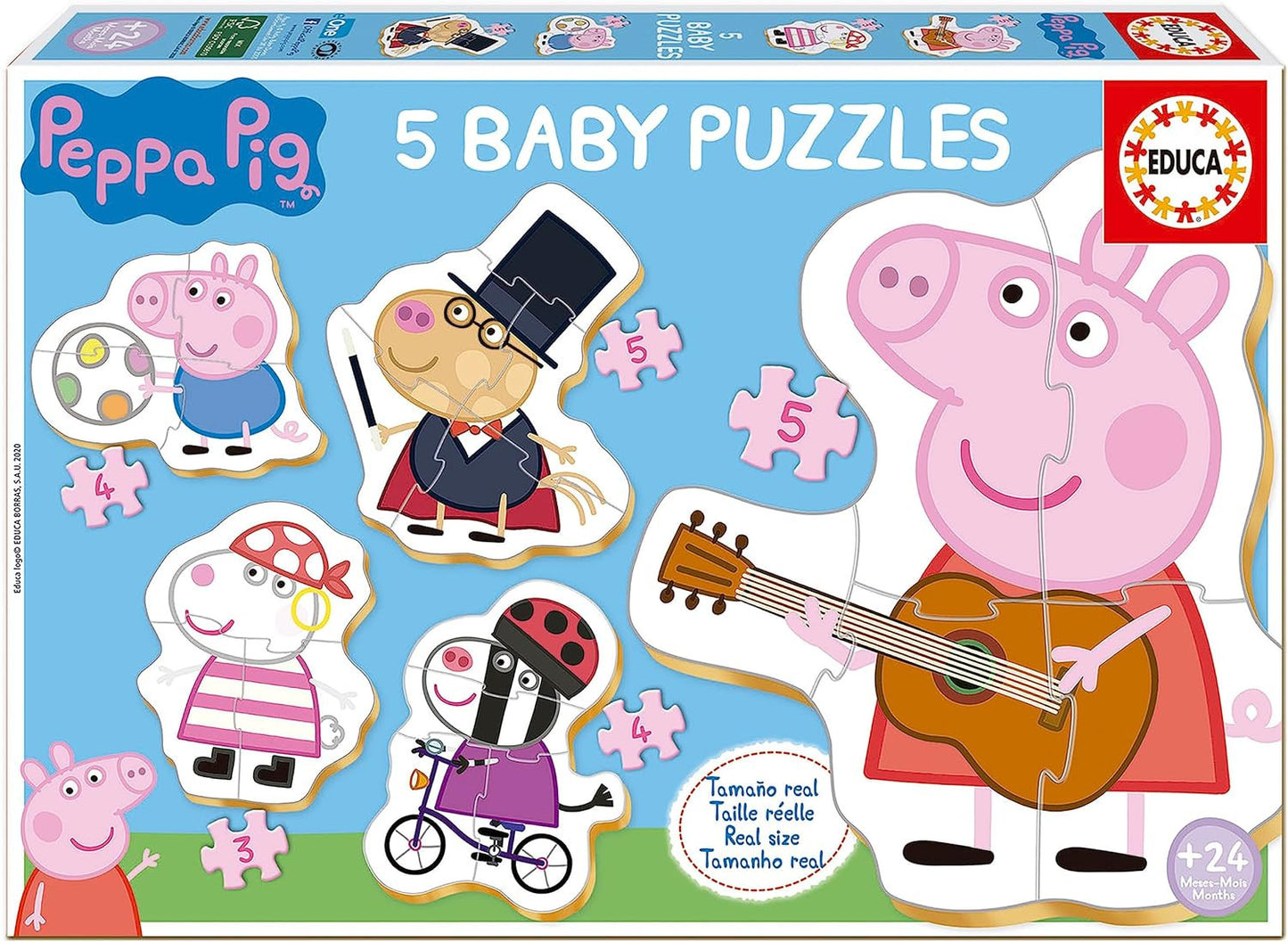 Puzzle - 3, 4 et 5 pièces - Peppa Pig - Enfant - Dès 24 mois - Educa