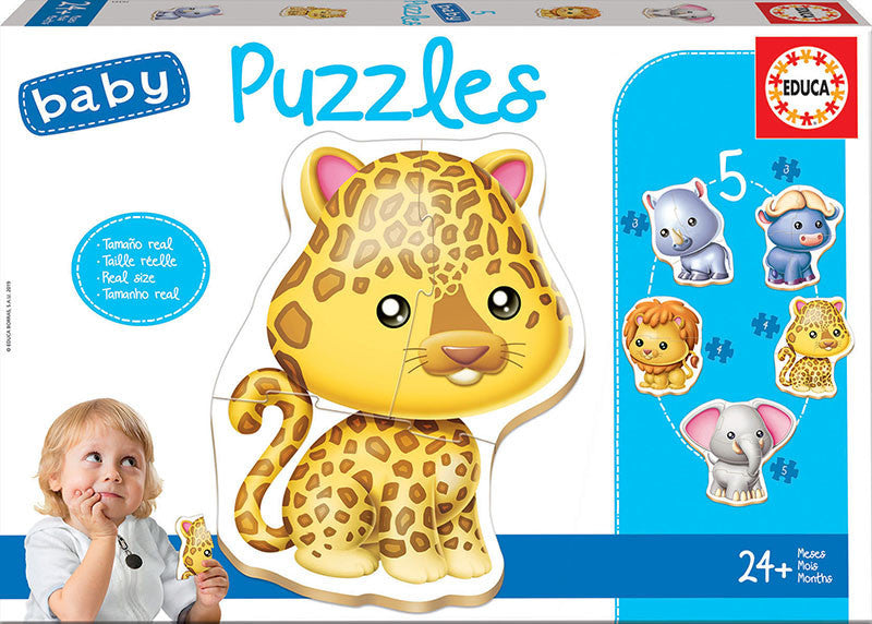 Puzzles - Animaux sauvages - Pour enfant de 2 ans - 5 modèles - Educa