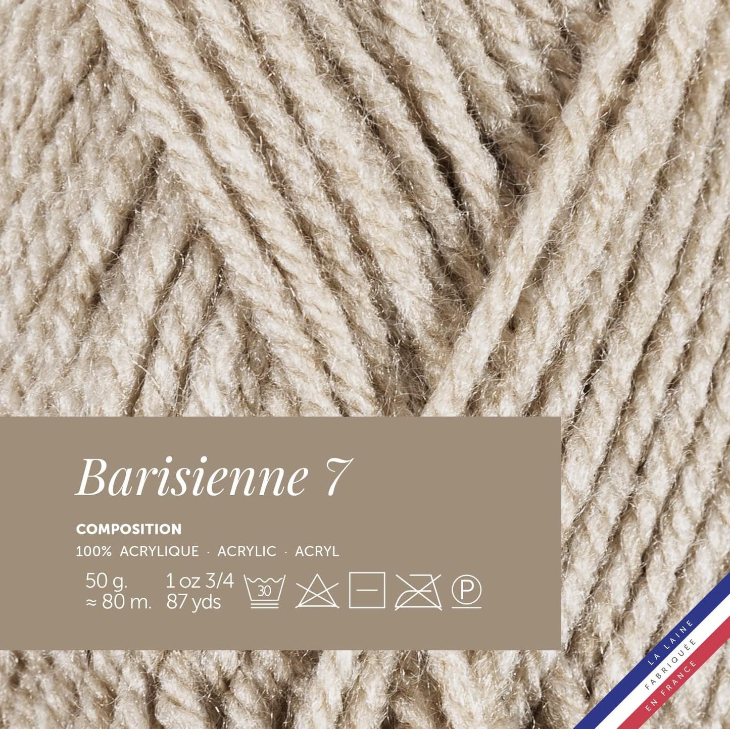 Pelote de laine - Sable blanc - 100% acrylique - Bergère de France - Barisienne 7