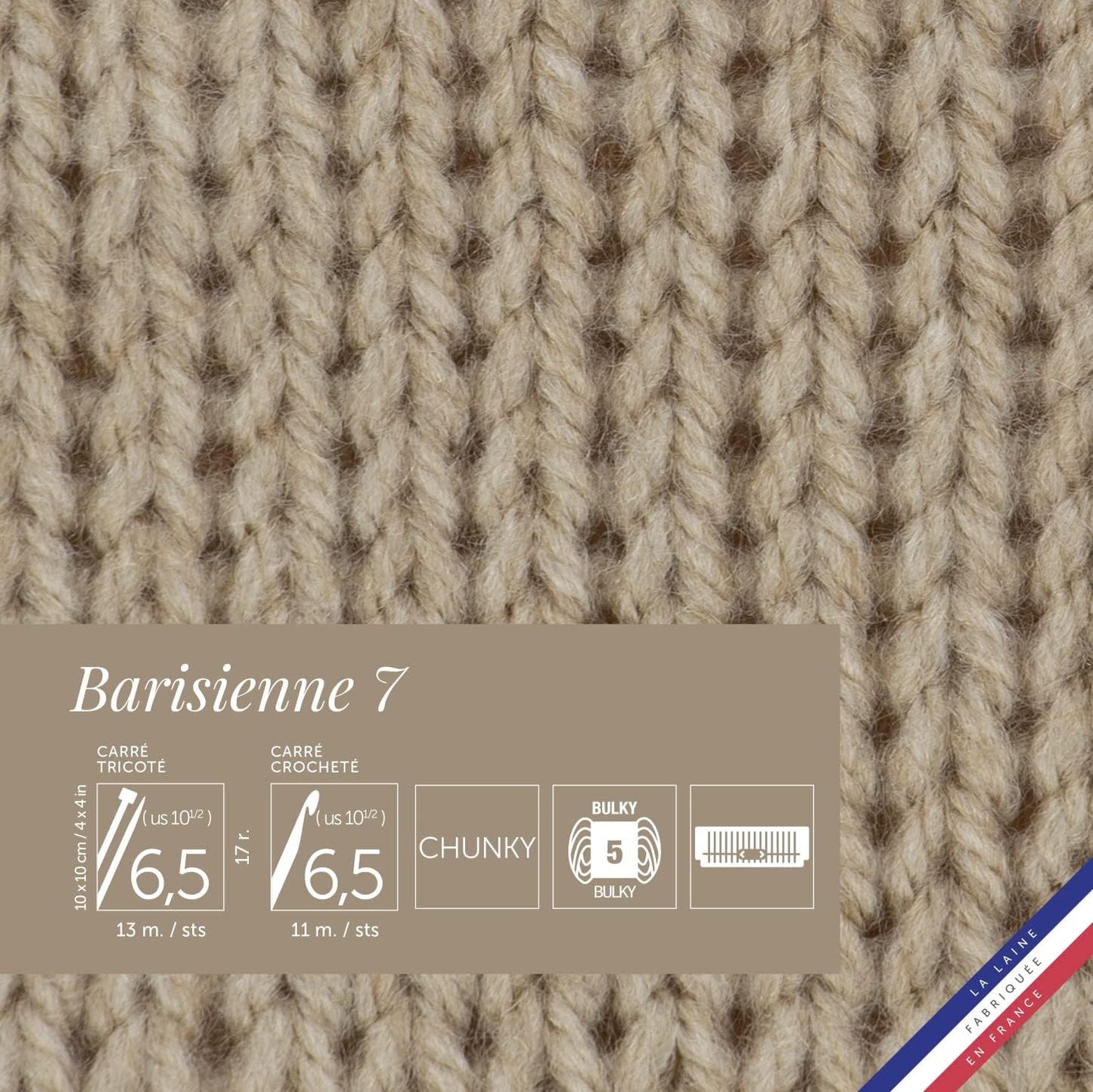 Pelote de laine - Sable blanc - 100% acrylique - Bergère de France - Barisienne 7