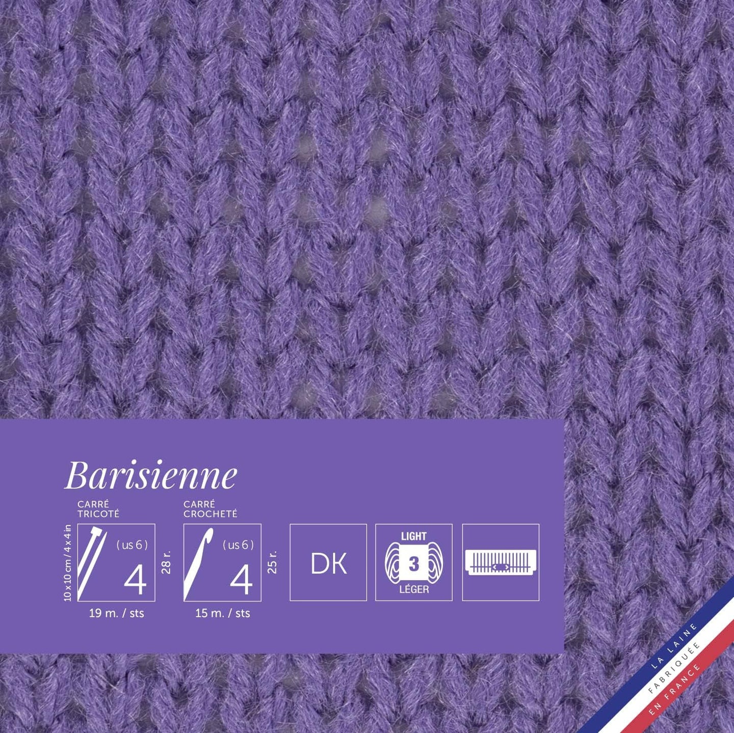 Pelote de laine - Violatin - 100% acrylique - Bergère de France - Barisienne