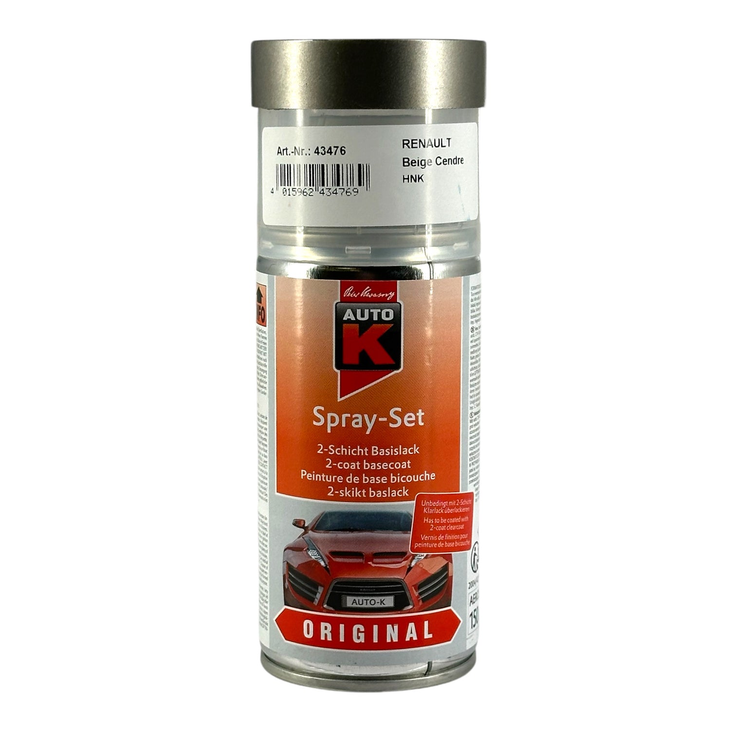 Bombe de peinture carrosserie - Renault - HNK - Beige cendre - 150 ml - Auto K