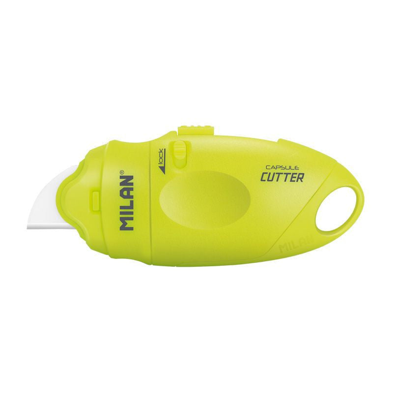 Petit cutter - Ergonomique - Lame céramique - Loisirs créatifs - Bureau - Jaune