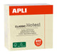 Bloc de 400 feuilles de notes adhésives jaunes – 75x75mm