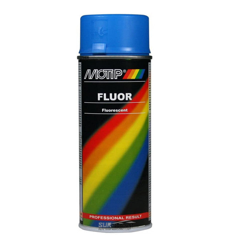 Bombe de peinture - bleu fluo - Motip