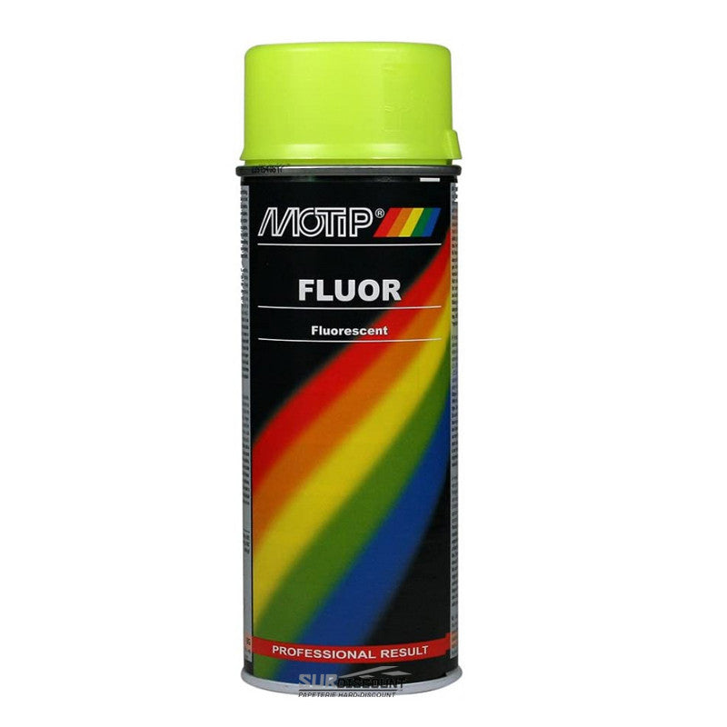 Bombe de peinture - jaune fluo - Motip