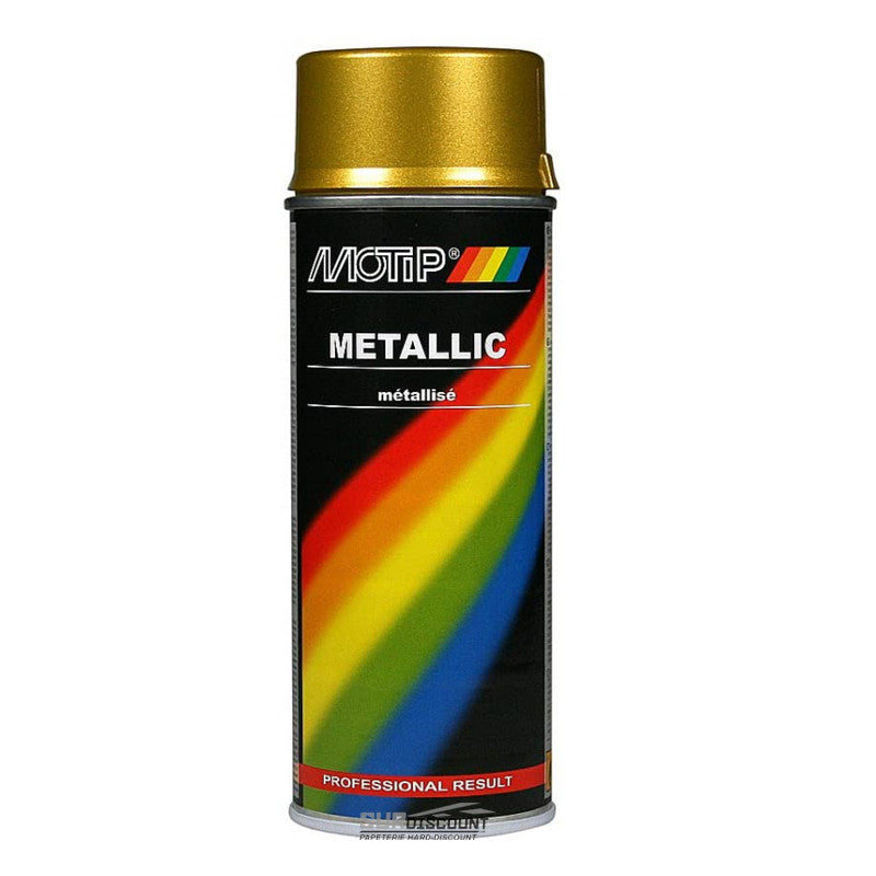 Bombe de peinture - or métallisé - Motip