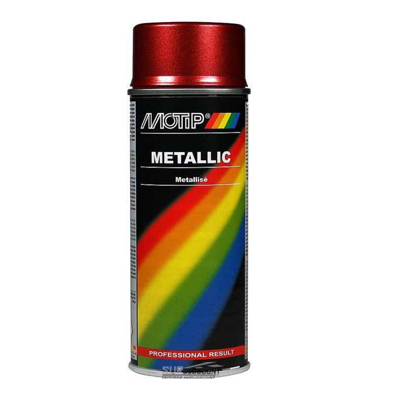 Bombe de peinture - rouge métallisé - Motip
