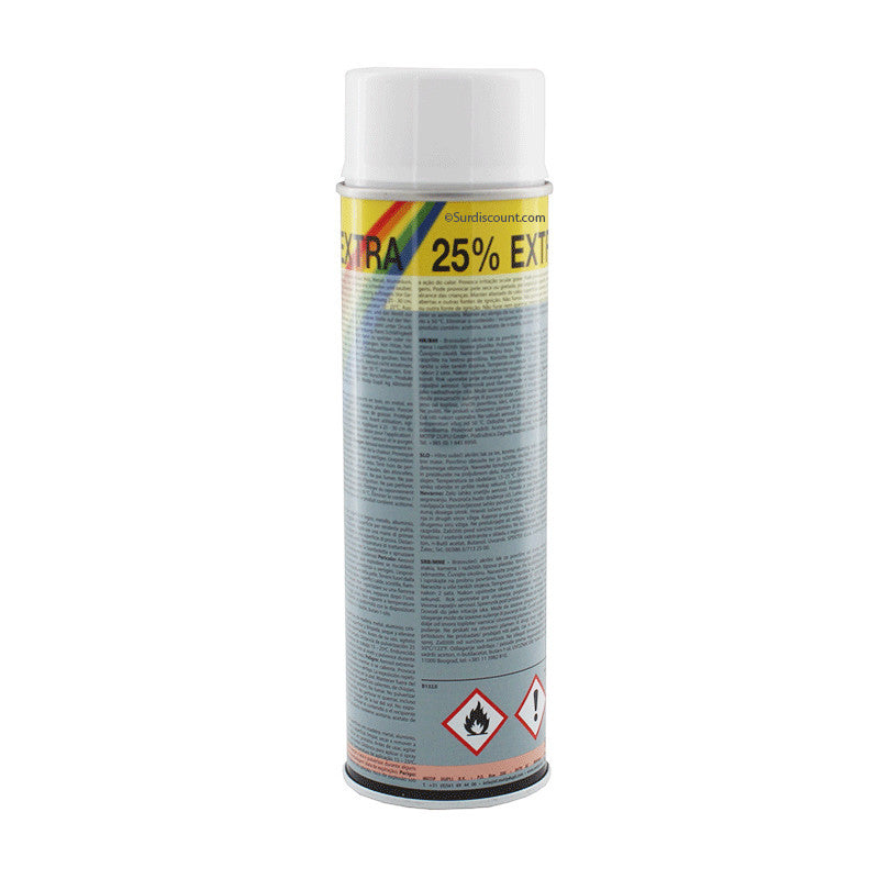 Bombe de peinture voiture - blanc brillant - Motip