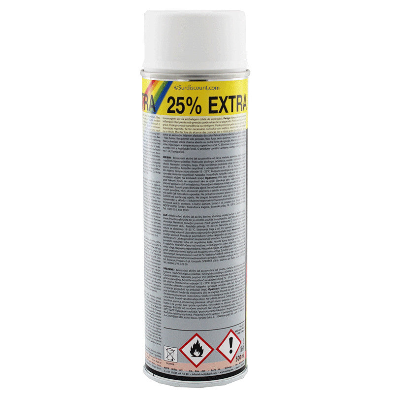 Bombe de peinture voiture - blanc mat - Motip