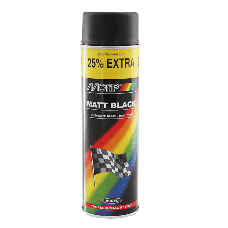 Bombe de peinture voiture - noir mat - Motip