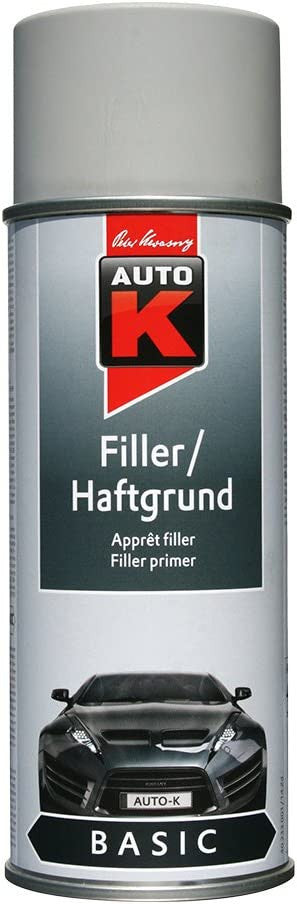 Bombe de peinture - Apprêt - Primaire - Gris - Carrosserie - Auto K