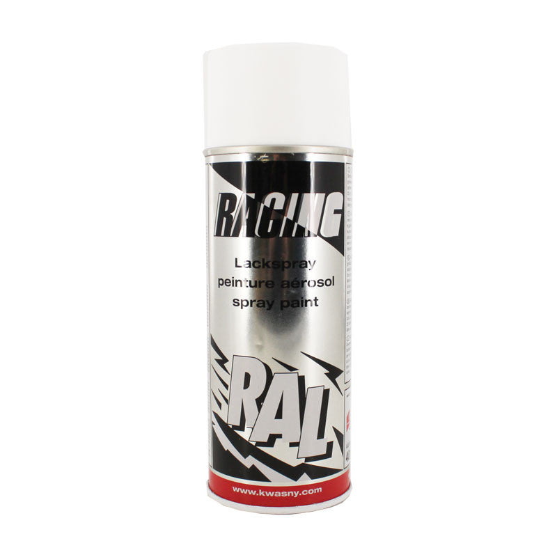 Bombe de peinture carrosserie voiture Racing RAL9010 blanc pur mat 400ml