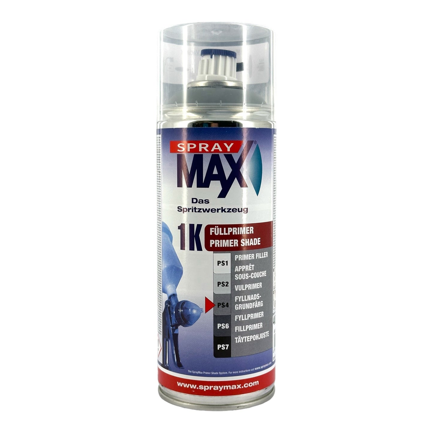 Bombe d'apprêt - Sous couche - Gris moyen - Universel - SprayMax - 1K - PS4