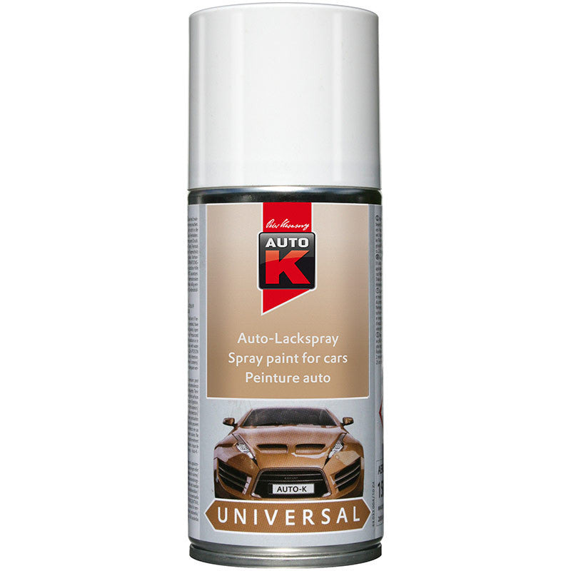 Bombe de peinture pour carrosserie - Multi-marques - Blanc brillant - 150ml - Auto K