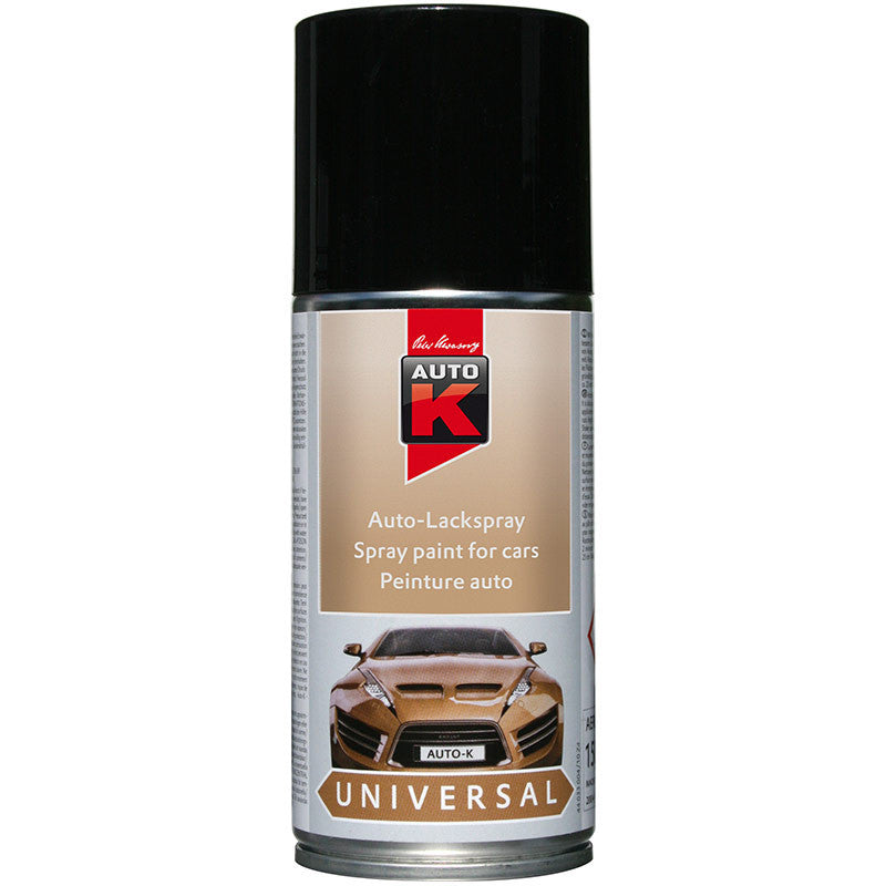 Bombe de peinture pour carrosserie - Multi-marques - Noir brillant - 150ml - Auto K