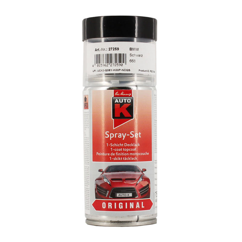 Bombe de peinture pour carrosserie - BMW - 668 Schwarz 2 - 150ml - Auto K