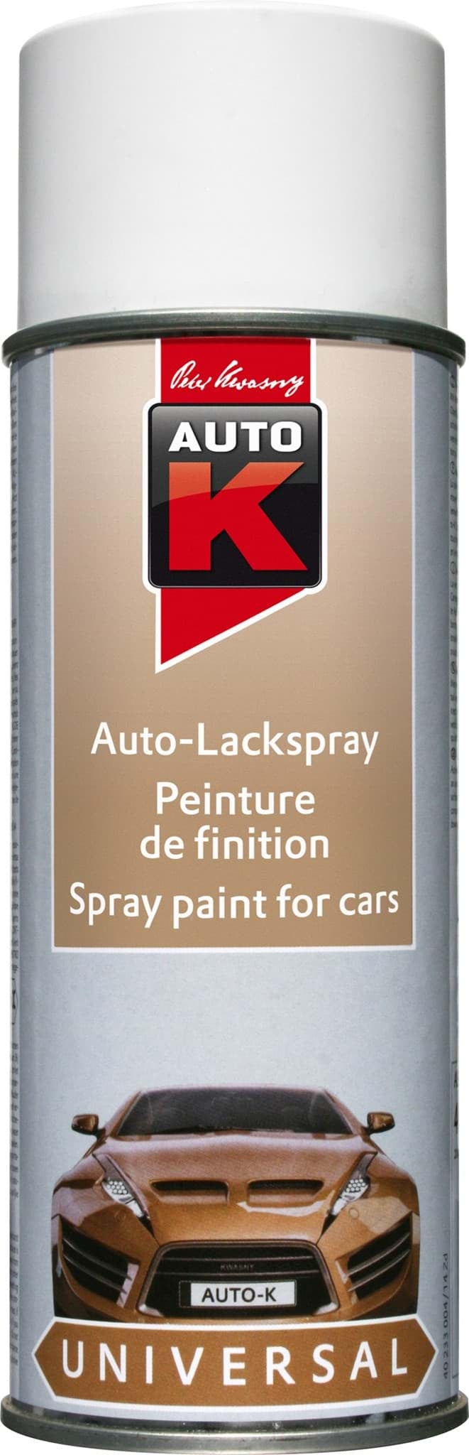 Bombe de peinture - Blanc mat - Carrosserie - Auto - Moto - Auto K