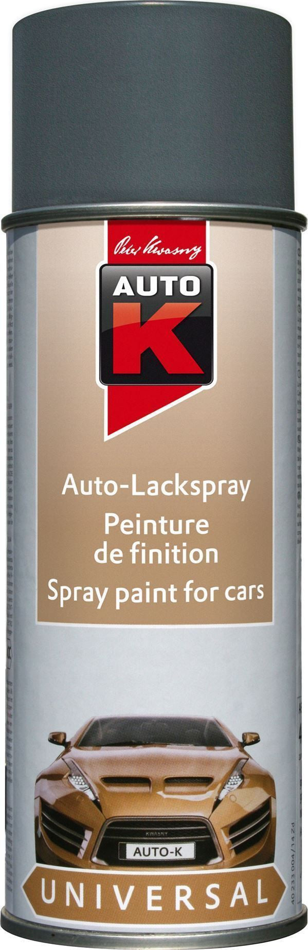 Bombe de peinture - Gris satiné - Carrosserie - Auto - Moto - Auto K