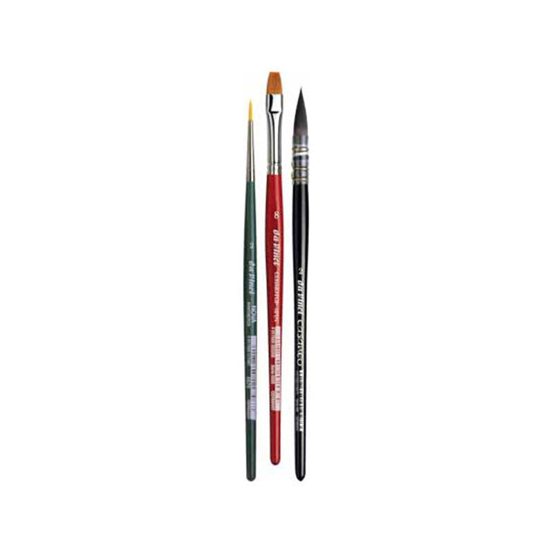 Pinceaux - Aquarelle - Pour faire des motifs floraux - Lavis, rond et plat - Da Vinci