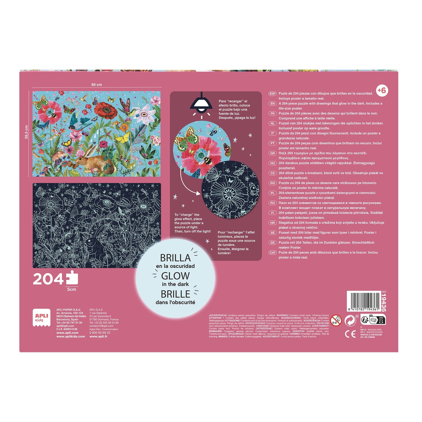 Puzzle - Enfant - 204 pièces - Nature - Apli Kids