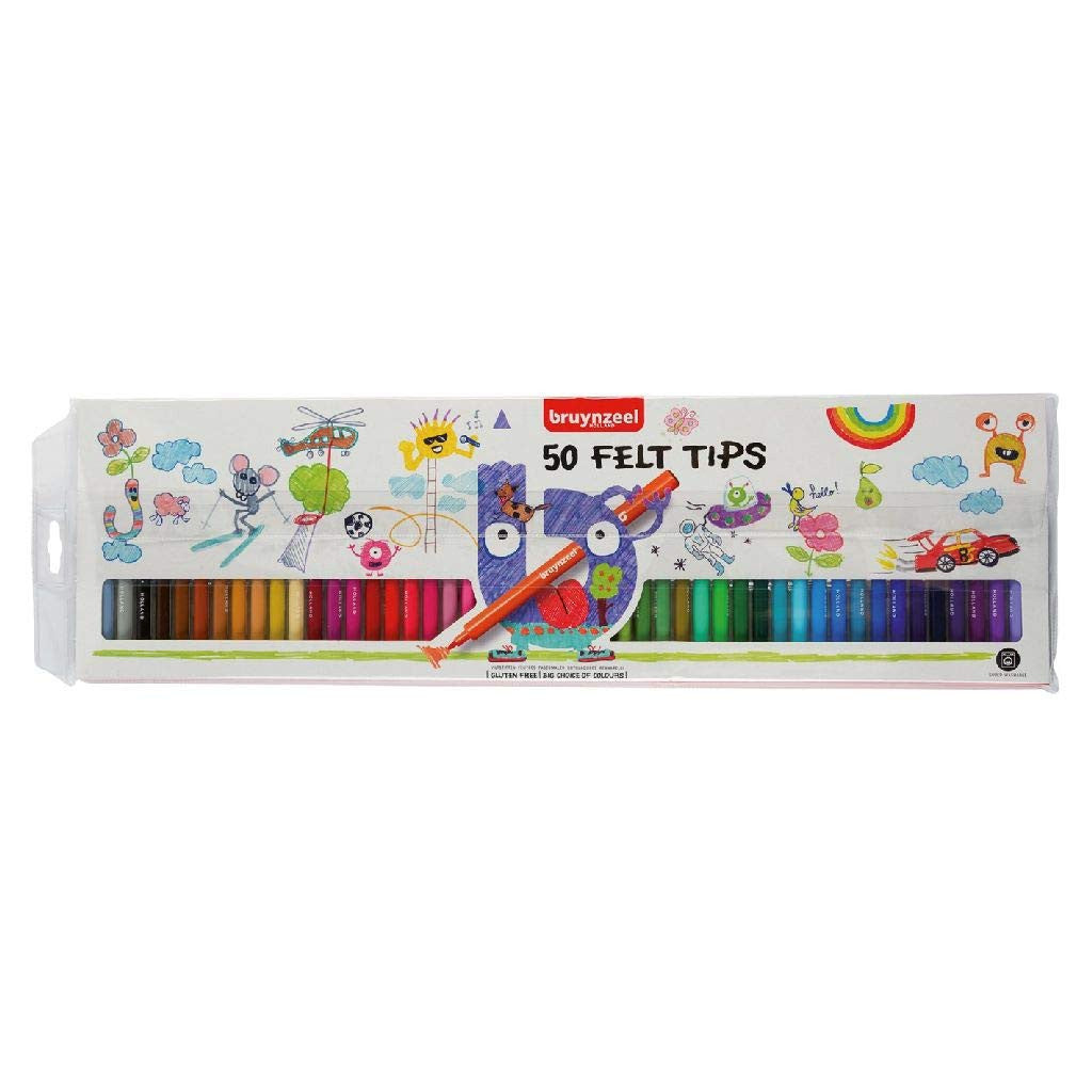 Pochette de 50 feutres de coloriage Bryunzeel