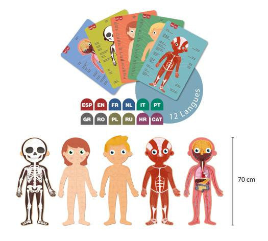 Puzzle - Enfant - 240 pièces - Apprendre le corps humain - Apli Kids