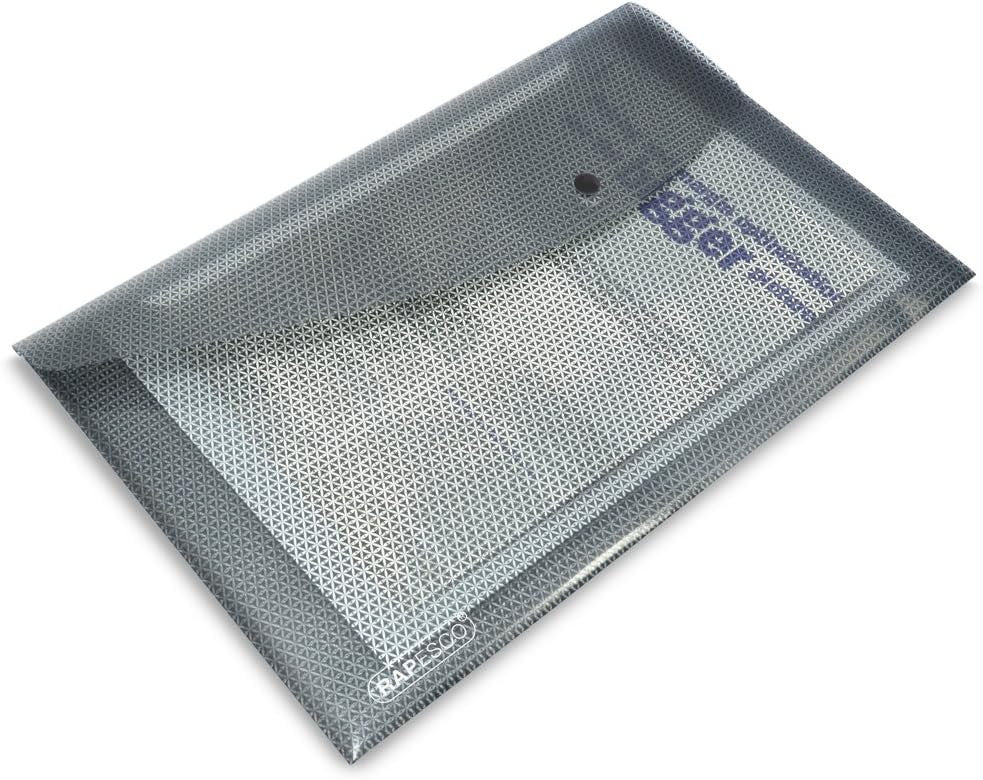 Pochettes - Porte-documents - Plastique - A4+ - Bouton pression - Lot de 5 -Rapesco