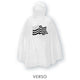 Poncho - Cape de pluie - Plastique - Transparent - Avec drapeau breton - Taille unique