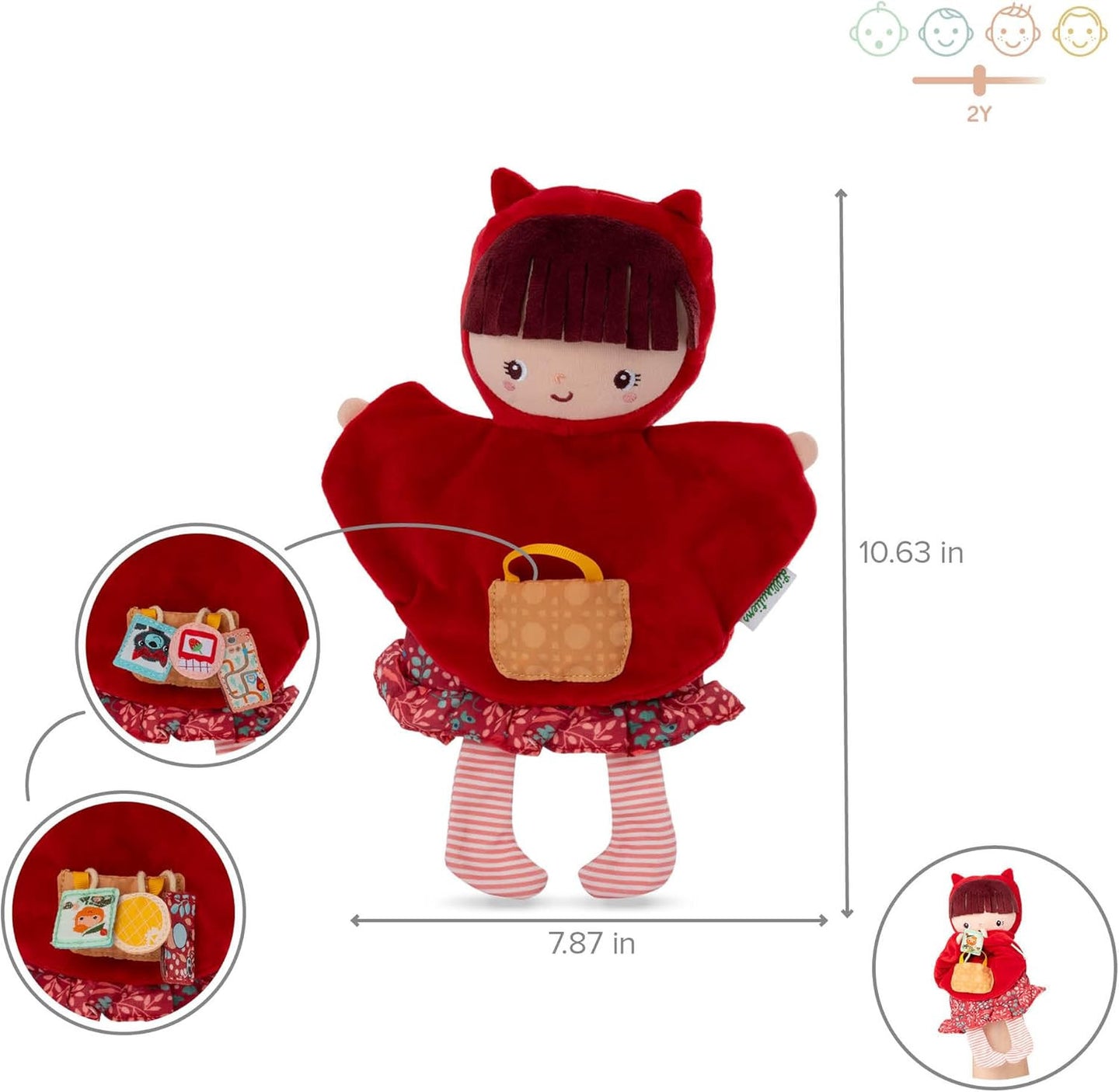 Peluche - Marionnette - Chaperon rouge - Dès 2 ans - Lilliputiens